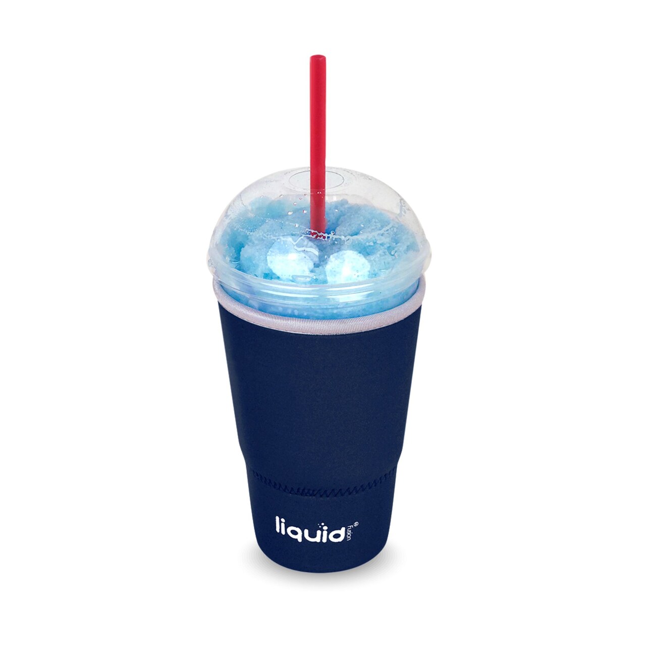 Grand Fusion Housewares Set of 3 Navy Blue and Gray Travel Coffee Cup Slushie Sleeve